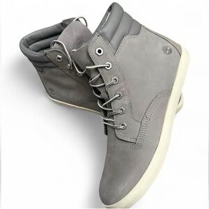 Timberland Dausette Gray Nubuck Leather High Top Sneaker Boots Women’s Size 9.5